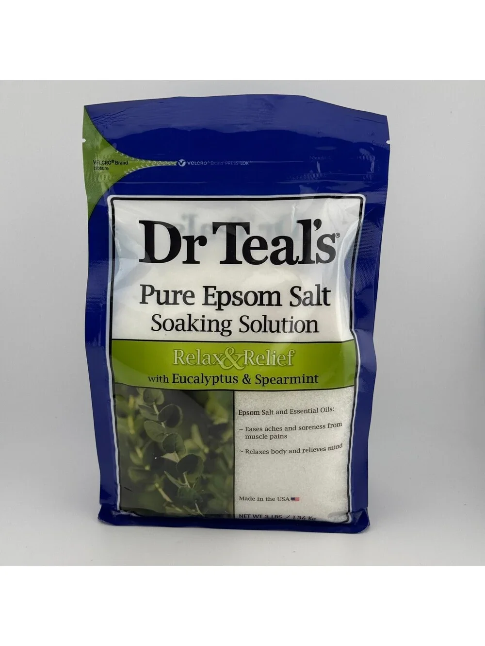 Dr Teal's Pure Epsom Salt Relax & Relief Eucalyptus Spearmint 3 lb